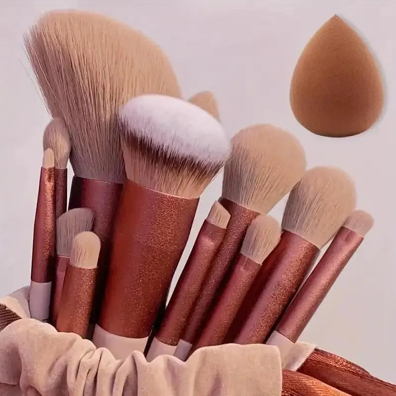 Kit de Pincéis de Maquiagem Profissional com Cerdas Ultra Macias