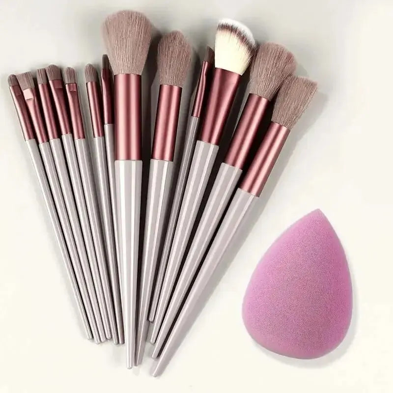 Kit de Pincéis de Maquiagem Profissional com Cerdas Ultra Macias