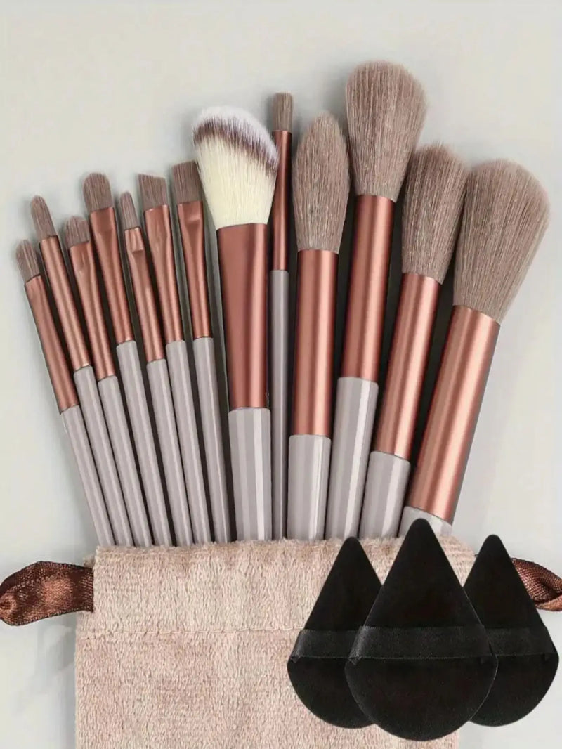 Kit de Pincéis de Maquiagem Profissional com Cerdas Ultra Macias