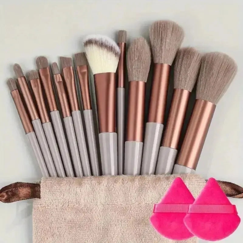 Kit de Pincéis de Maquiagem Profissional com Cerdas Ultra Macias