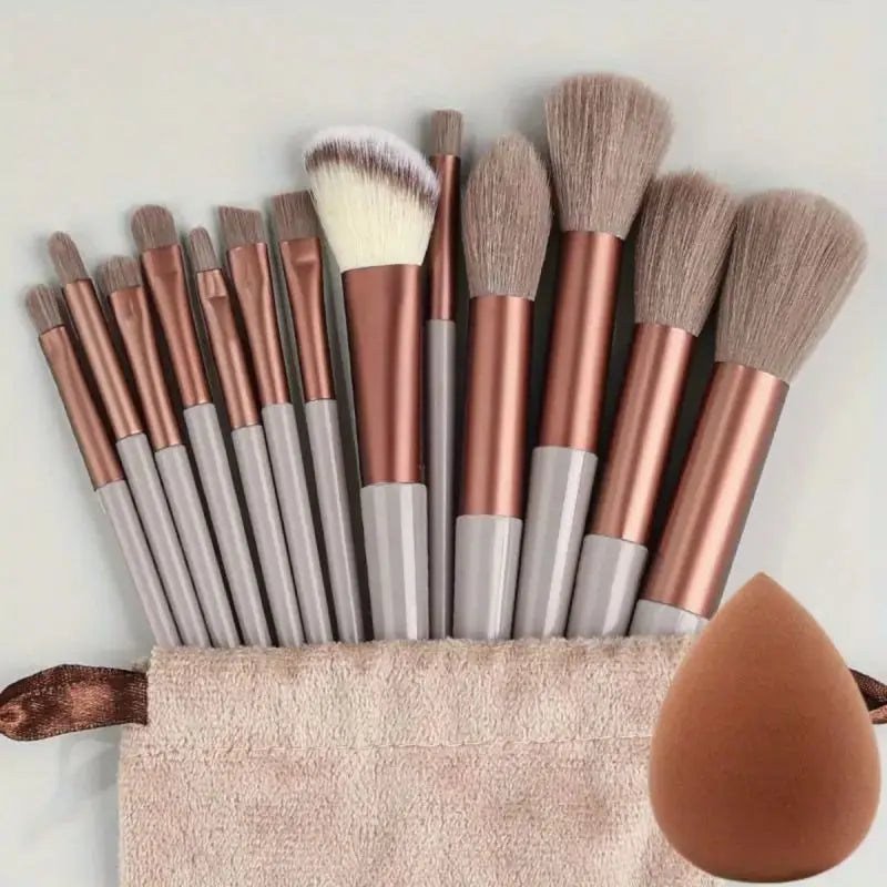 Kit de Pincéis de Maquiagem Profissional com Cerdas Ultra Macias